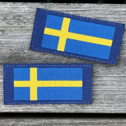 Sweden Long Flag Blue Patch