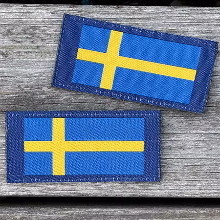 Sweden Long Flag Blue Patch