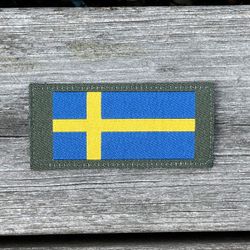 Sweden Long Flag Green Patch