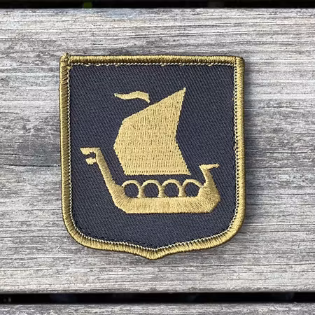 Viking Ship Shield Large Olive/Black