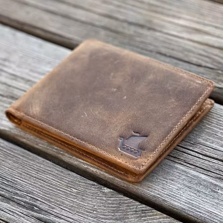 Full-Grain Leather Wallet Brown