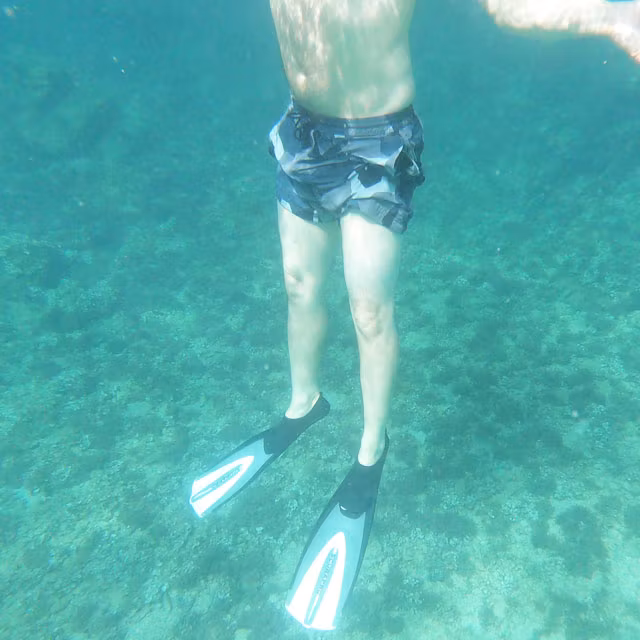 POSEIDON Swim Shorts M90 Grey from TAC-UP GEAR under water in the sea
