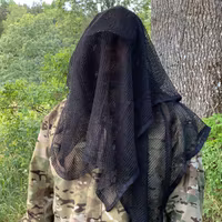 Scrim Net Scarf Black