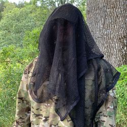 Scrim Net Scarf Black