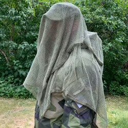 Scrim Net Scarf Green