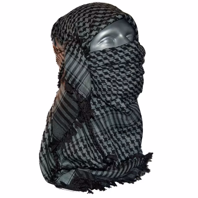 Front product picture of a Shemagh Delta Charcoal.