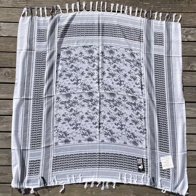 Unfolded Shemagh Digital White/Grey from TAC-UP GEAR