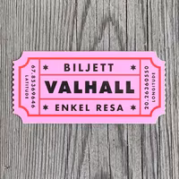 Sticker Biljett Valhall Rosa