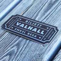 Sticker Biljett Valhall Svart/Grå
