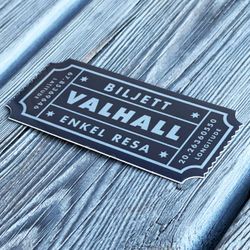 Sticker Biljett Valhall Svart/Grå