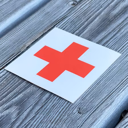 Medical Cross Vinyl Sticker