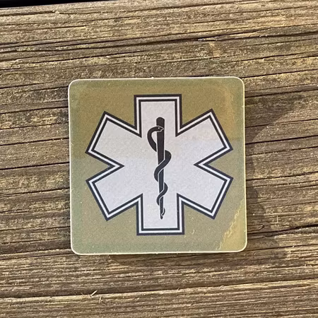MEDIC Star Vinyl Sticker - Olive