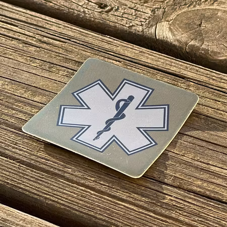 MEDIC Star Vinyl Sticker - Olive
