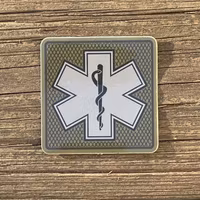 Sticker MEDIC Subdued Green Star Mesh