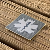 Sticker MEDIC Subdued Green Star Mesh