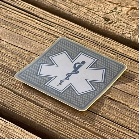 MEDIC Star Mesh Vinyl Sticker - Olive