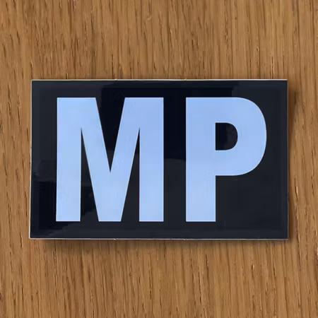 Military Police Vinyl Sticker - Black/White