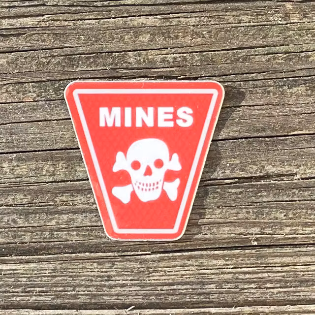 Sticker Mines Small seen from the front