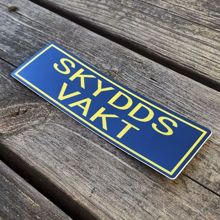 Skyddsvakt Klistermärke Avlång