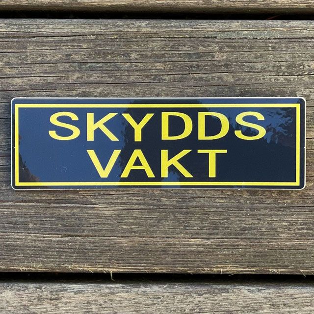 Sticker Skyddsvakt Avlång sedd framifrån