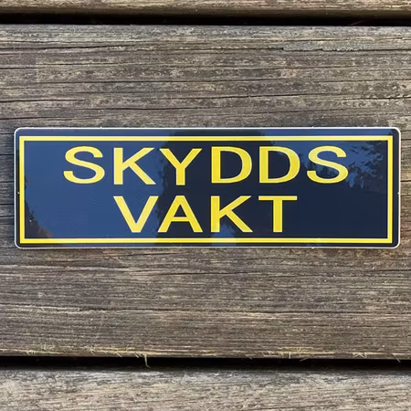 Skyddsvakt Klistermärke Avlång