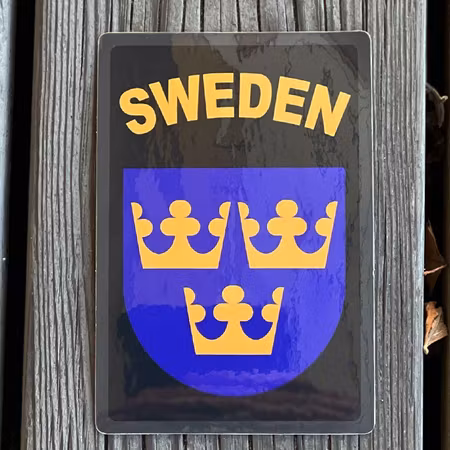 SWEDEN Vinyl Sticker Black