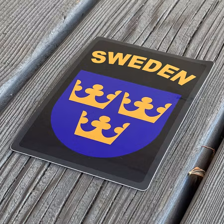 SWEDEN Vinyl Sticker Black