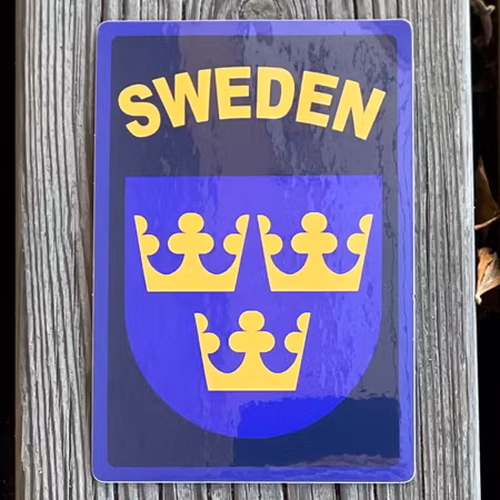 SWEDEN Vinyl Sticker Navy Blue