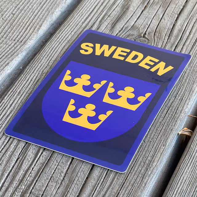 Sticker Sweden Navy Blue seen from an angle