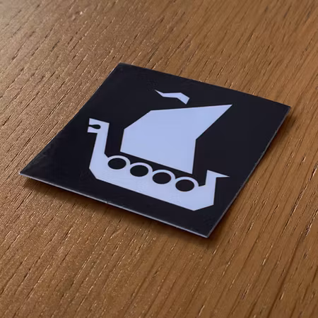 TAC-UP GEAR Vinyl Sticker - Black/White Square