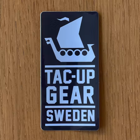 TAC-UP GEAR Vinyl Sticker - Black/White Vertical