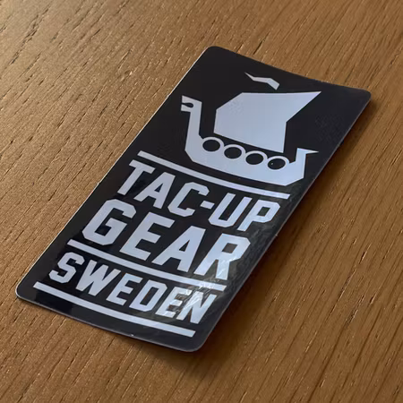 TAC-UP GEAR Vinyl Sticker - Black/White Vertical