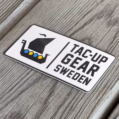TAC-UP GEAR Vinyl Sticker - White Blue/Yellow