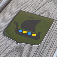 Sticker Viking Ship Green Blue Yellow