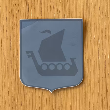 Viking Ship Vinyl Sticker - Grey