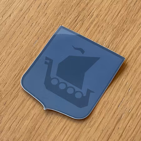 Viking Ship Vinyl Sticker - Grey