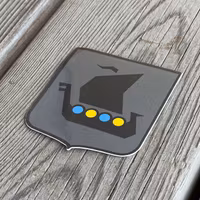 Sticker Viking Ship Grey Blue Yellow