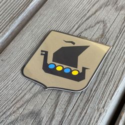 Sticker Viking Ship Sand Blue Yellow