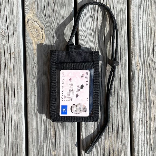 ID card / Driver licence in a Tactical Neck ID Card Holder Black from TAC-UP GEAR
