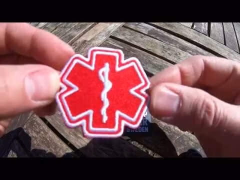 MEDIC Star of Life Red White Hook Patch