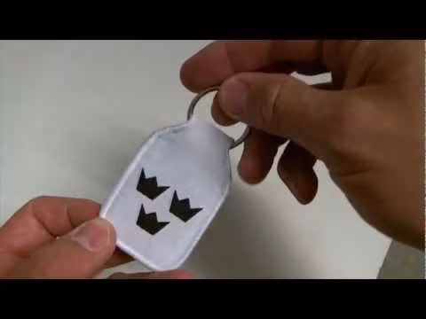 Keyring White With Crowns