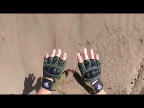 Short Finger Tactical Glove Green