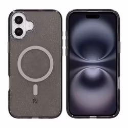 iPhone 16 Plus Rv Skal TPU MagSafe - Glitter Svart
