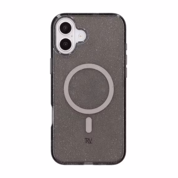iPhone 16 Plus Rv Skal TPU MagSafe - Glitter Svart