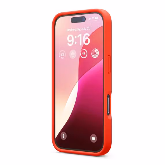 iPhone 16 Pro Mobilskal Silikon Rv - Röd