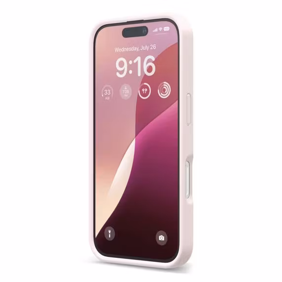 iPhone 16 Mobilskal Silikon Rv - Rosa