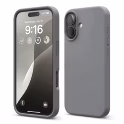 iPhone 16 Mobilskal Silikon Rv - Grå