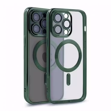 Lyxigt Mobilskal med MagSafe för iPhone 14 Pro Max - Militärgrön