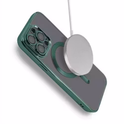 Lyxigt Mobilskal med MagSafe för iPhone 14 Pro Max - Militärgrön