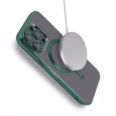 Lyxigt Mobilskal med MagSafe för iPhone 14 Pro Max - Militärgrön